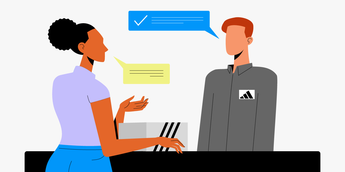 How the Adidas customer support system works